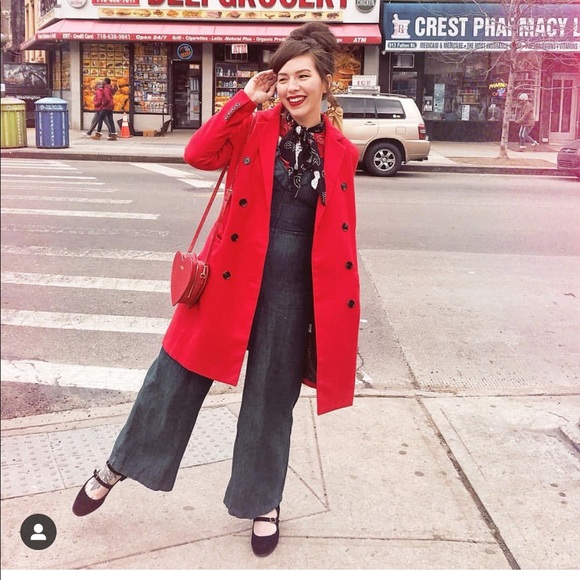 Allegra K Jackets & Blazers - Red Long Coat